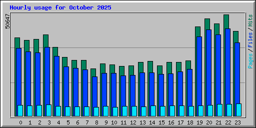 Hourly usage for October 2025